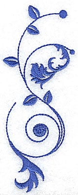 Embroidery Design: Fancy Baroque design vertical large<br> 1.89w X 4.94h
