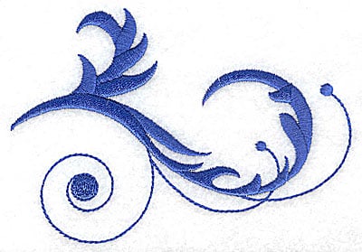 Embroidery Design: Fancy Baroque swirl design large<br> 4.93w X 3.42h