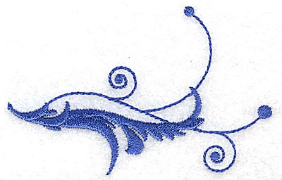 Embroidery Design: Fancy Baroque leaf swirl<br> 3.50w X 2.26h