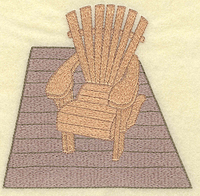 Embroidery Design: Adirondack chair large<br> 4.95w X 4.82h