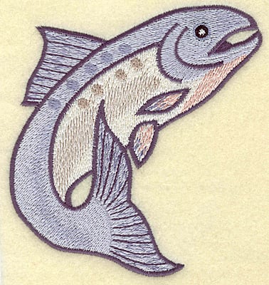 Embroidery Design: Fish B large<br> 4.53w X 4.87h