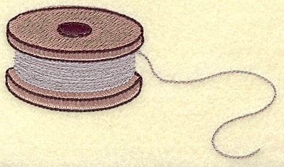 Embroidery Design: Fishing spool large<br> 5.00w X 2.71h