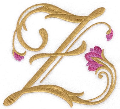Embroidery Design: Z Floral large<br> 5.03w X 4.69h