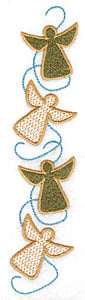Embroidery Design: Angel row<br> 1.55w X 6.99h