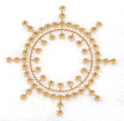 Embroidery Design: Star circle<br> 2.73w X 2.73h