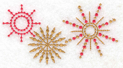 Embroidery Design: Star trio small<br> 3.88w X 2.08h
