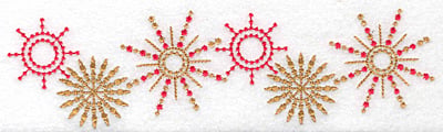Embroidery Design: Star border<br> 7.55w X 2.08h