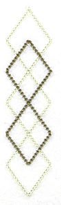 Embroidery Design: Diamond pattern<br> 1.24w X 4.94h