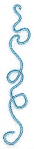 Embroidery Design: Ribbon<br> 0.81w X 4.98h