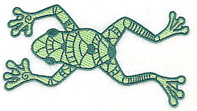 Embroidery Design: Frog 4 with solid fill<br> 4.88w X 2.63h | Embroidery Legacy Embroidery Design: Frog 4 with solid fill<br> 4.88w X 2.63h