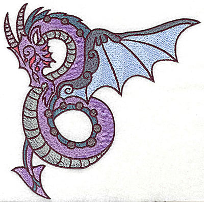 Embroidery Design: Dragon 2 large<br> 6.94w X 6.85h