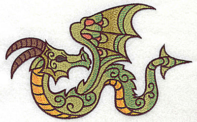 Embroidery Design: Dragon 3 large<br> 6.92w X 4.25h
