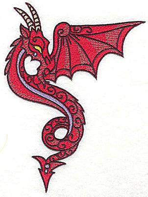 Embroidery Design: Dragon 8 large<br> 5.23w X 6.92h