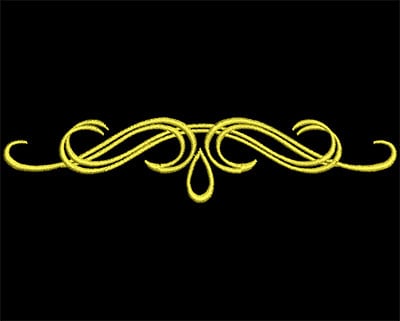 Embroidery Design: Font Elements 1 Design 3<br> 4.26w X 0.93h
