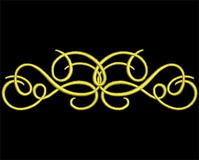 Embroidery Design: Font Elements 1 Design 4<br> 3.94w X 1.23h