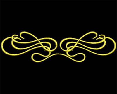 Embroidery Design: Font Elements 1 Design 7<br> 3.93w X 1.06h