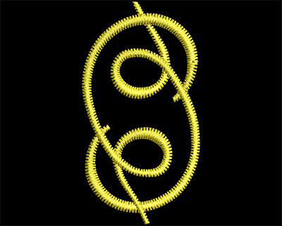 Embroidery Design: Font Elements 1 Design 22<br> 0.72w X 1.36h