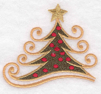 Embroidery Design: Christmas tree medium <br>3.32"w X 3.01"h | Embroidery Legacy Embroidery Design: Christmas tree medium <br>3.32"w X 3.01"h
