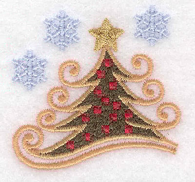 Embroidery Design: Christmas tree with snowflakes B <br>2.01"w X 1.95"h | Embroidery Legacy Embroidery Design: Christmas tree with snowflakes B <br>2.01"w X 1.95"h