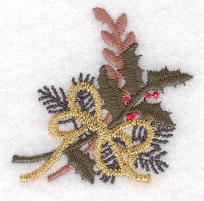 Embroidery Design: Holly decoration A <br>1.83"w X 1.80"h