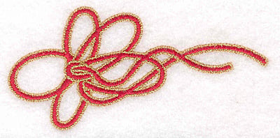 Embroidery Design: Bow <br>3.90"w X 1.86"h
