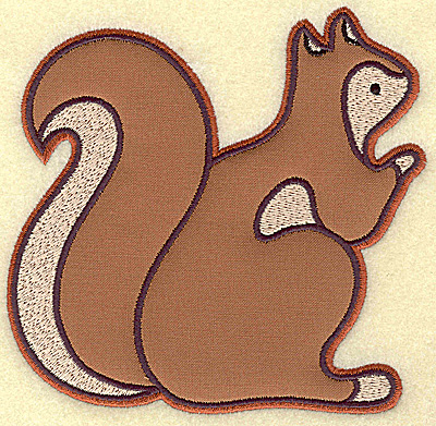 Embroidery Design: Squirrel applique<br> 5.02w X 4.98h