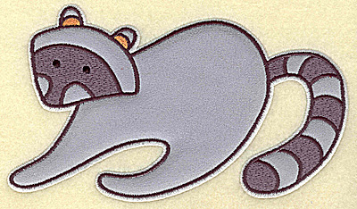 Embroidery Design: Racoon applique<br> 6.87w X 4.00h