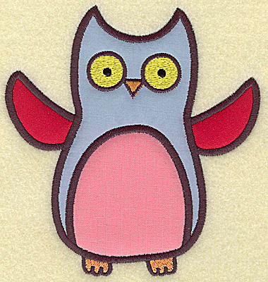 Embroidery Design: Owl (Triple applique)<br> 5.30w X 4.98h