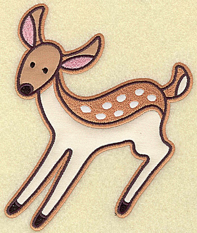 Embroidery Design: Deer (Triple applique]<br> 6.10w X 4.97h