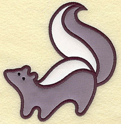 Embroidery Design: Skunk (Double applique)<br> 5.27w X 4.97h