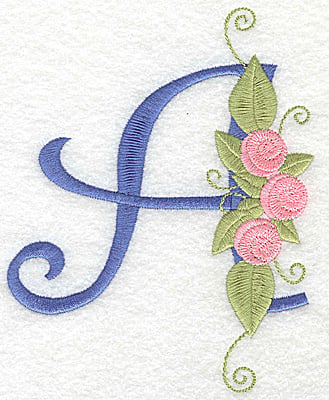 Embroidery Design: A large<br> 4.32w X 5.35h