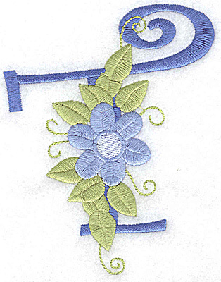 Embroidery Design: T large <br> 3.94 wX 5.05h