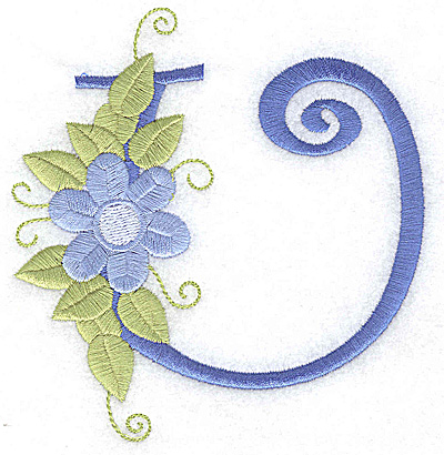 Embroidery Design: U large<br> 4.42w X 4.65h