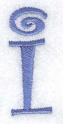 Embroidery Design: I lower case<br> 0.71w X 1.82h