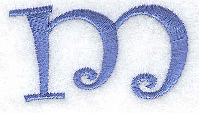 Embroidery Design: m lower case<br> 2.40w X 1.31h