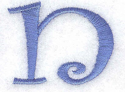 Embroidery Design: n lower case<br> 1.73w X 1.34h