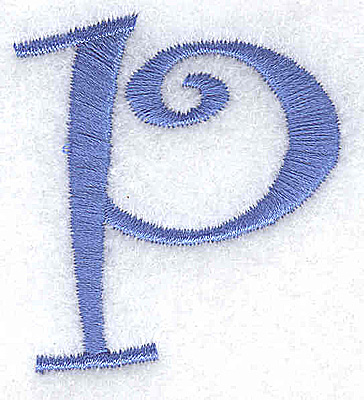 Embroidery Design: p lower case<br> 1.64w X 1.81h