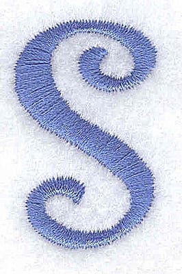 Embroidery Design: s lower case<br> 0.90w X 1.46h