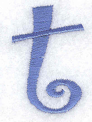 Embroidery Design: t lower case<br> 1.05w X 1.64h