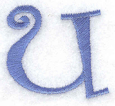 Embroidery Design: u lower case<br> 1.54w X 1.40h
