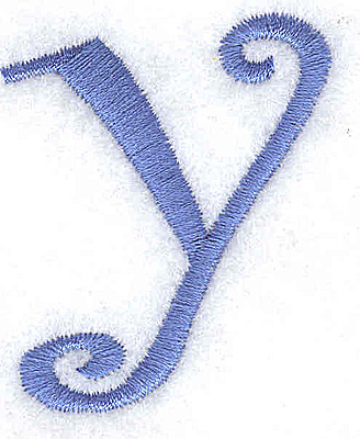 Embroidery Design: y lower case<br> 1.54w X 1.85h