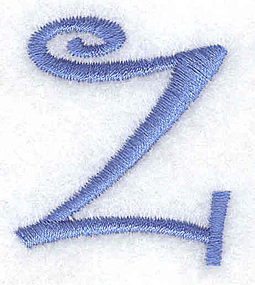 Embroidery Design: z lower case<br> 1.34w X 1.55h