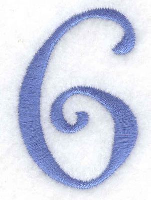 Embroidery Design: 6 number<br> 1.35w X 2.03h