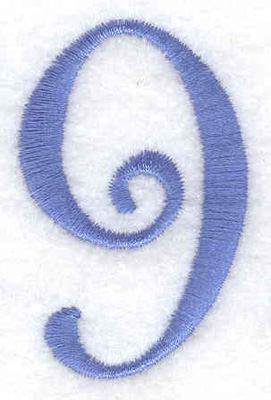 Embroidery Design: 9 number<br> 1.31w X 2.03h