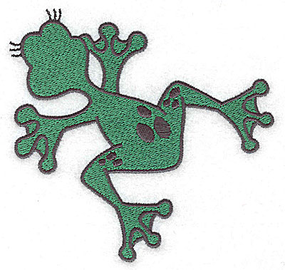Embroidery Design: Frog jumping large<br> 4.63w X 4.39h