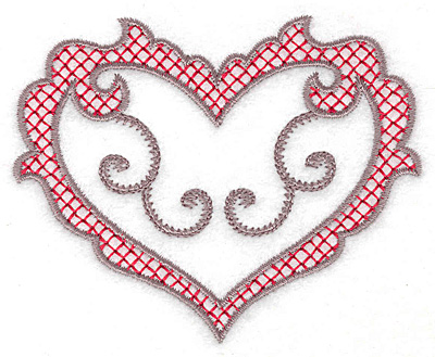 Embroidery Design: Heart 121 small<br> 3.65w X 2.95h