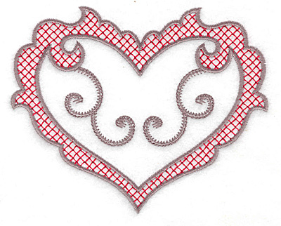 Embroidery Design: Heart 122 large<br> 5.00w X 4.04h
