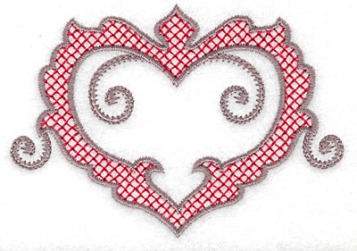 Embroidery Design: Heart 123 small<br> 3.84w X 2.71h