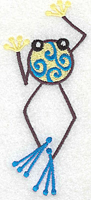 Embroidery Design: Frog A large<br> 2.06w X 4.93h