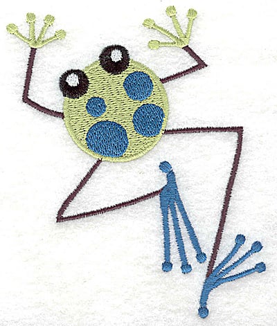 Embroidery Design: Frog B large<br> 3.78w X 4.50h
